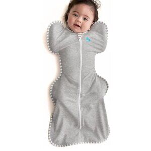 Set of Two - Love to Dream Zip Up Swaddles 13-19lbs Gray